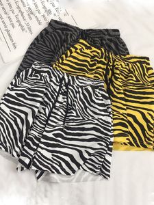 Kadın şortları zebra leopar renkli sporlar rahat klasik yumuşak öğrenci yüksek bel, kadınlar için yaz bülbeli pantolon 230601