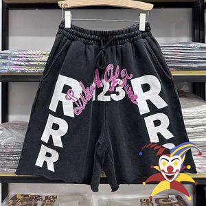 Erkek Şort RRR123 Drawstring Shorts Erkek Kadın En İyi Kalite RRR-123 Büyük Boy Pantlar T230602