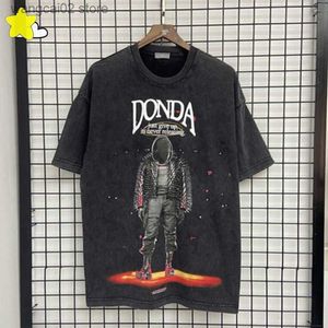 T-shirt da uomo 2023 New Best Quality T Shirt Uomo Donna Cotone oversize lavato Old Vintage Donda Tee Top Casual O-Collo manica corta T230602