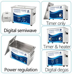 クリーナー4.5L超音波クリーナー180Wパワー調整可能なデガヒーター超音波バスブラシクリーナー宝石時計弾丸歯科用