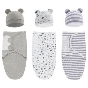 Sacos de Dormir Saco de Bebé born Swaddle Wrap Hat Hug Colcha Cobertor Infantil Bebé Roupa de Cama para 012 Meses Acessórios 230601