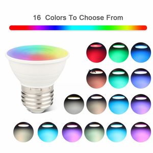 50pcs LED RGB+W 5W E27 E14 Pamięć żarówki z lampy zmieniającej zdalne sterowniki 24keys