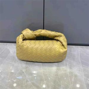 Female Quality Braided Small Handbag Satchel for Women Luxury Designer Leather Shoulder 2024 Knot High Clutch Bag