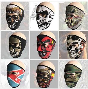 Taktyczne polowanie na kaptura oddychanie Oddychanie Dusta Maski do Maski Ghost Skull Mask Motorcycle Roweing Cycling Full Hood Partia Przerażające kostiumy Cosplay Mask