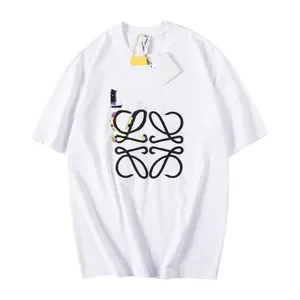 T-shirt POLO da uomo di design Moda casual Ricamo in puro cotone bianco e nero T-shirt da uomo e da donna multicolore blu Taglia M-2XL 02