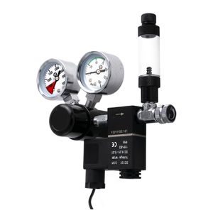 Equipment Aquarium CO2 Regulator DC Solenoid with Big Dual Gauge and Bubble Counter and Check Valve for CGA320/W21.8 Cylinder
