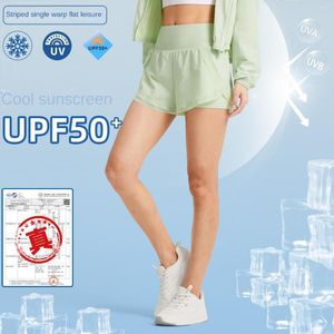 Shorts femininos respiráveis esportivos para mulheres na Europa e nos Estados Unidos mostram bolso fino para corrida casual antiderrapante calça fitness para ioga