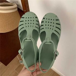 Sandały dla kobiet swobodne Fear Fechwear 2022 Buty galaretki Summer Kider Pasek Rubber Buty Sofe Sole Non-Slip Mom Buty L230518