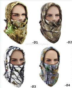 Camo Taktische Schalmasken Tarnung Winter Fleece Kapuze Ski Hals Thermo Gesichtswärmer Cartoon Fleece Fahrrad Motorrad Hut Sturmhaube Schals