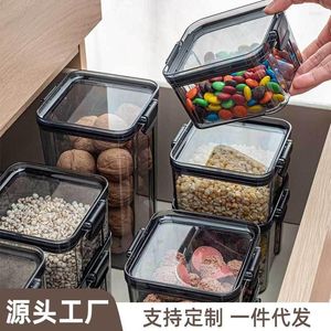 Storage Bottles Box Transparent Sealed Fresh Moisture Resistant Grains Dried Fruit Organizer Stackable Space Saver Home Kitchen