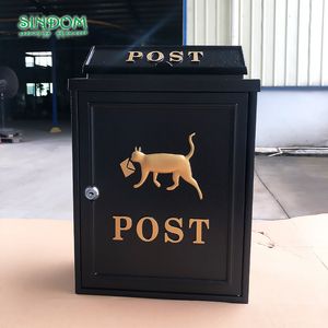 Garden Decorations Residential Letter Cat Post Box Lockable Modern Mailbox for Wall 230603