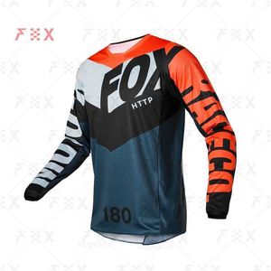 Camisetas masculinas Moto Bicycle Jersey Manga Cycling Enduro Mtb Shirt Downhill T-shirt Camiseta Motocross Mx Mountain Bike Clothing HTTP Fox Mtb