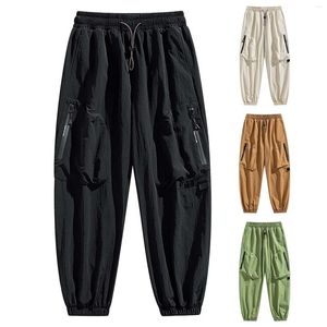 Calça Masculina Masculina Juvenil Cargo Suor de Verão Perneiras Soltas Calças Masculinas Ano Quarto Grandes E Altos Esportes