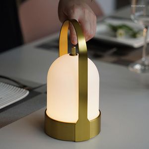 Lampade da tavolo Lampada portatile senza fili Touch Control Dimmerabile LED Scrivania USB Ricaricabile Sala da pranzo Illuminazione decorativa