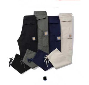 Мужские штаны Северная Америка Хай -стрит бренд кархарт чистый хлопок Работает много карманные прямые трубки повседневные брюки.