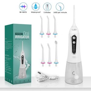 Sbiancamento Xiaomi Irrigatore orale portatile Idropulsore dentale Strumenti a getto d'acqua dentale Pick Pulizia dei denti 6 ugelli Bocca Lavatrice Filo interdentale