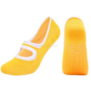 women Yoga Pilates Socks Combed Cotton absorb sweat Quickly-dry Sock Female Sports Dance Professional Non-slip Gym Fitness sox Slipper with Grip Alkingline