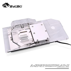 Freveling Bykski Blocco dell'acqua Uso per Sapphire Radeon Rx 5700 XT Nitro+ / Copertura completa Blocco radiatore di rame / 12v RGB / 5V Argb Light