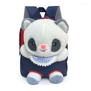 School Bags Cartoon Panda Children's Backpack Cute Kindergarten Schoolbag Boys And Girls Snack Doll Bag Wholesale