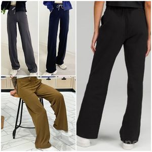 Lu Align Lu Yoga Donna Sport Bell Bottoms Pantaloni Bodybuilding Pantaloni fitness oversize a gamba larga Esercizio Running Pantaloni larghi da donna svasati