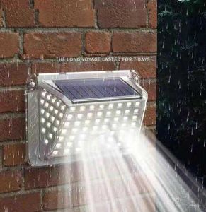 Akıllı Sensör Lamba Fener Güneş Gücü 90 LED Duvar Işık PIR Hareket Sensörü Açık Güvenlik Lambaları Su geçirmez Bahçe Duvar Lambası Peyzaj Işıkları Alkingline
