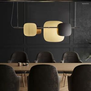 Lampadari Lampada Led Art Lampadario a sospensione Plafoniera Sala da pranzo Minimalista Lusso Soggiorno Semplice e moderno Studio Tavolo da bar lungo