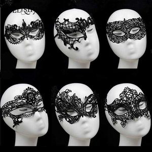 Sleep Maski Maska Eye Sexy Lace Venetian Masquerade Ball Halloween impreza fantazyjna sukienka J230602