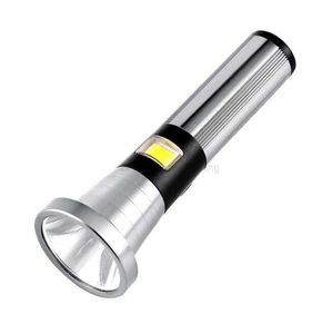 Multifunktionell bärbar ficklampa Torch USB -laddningsbar COB -arbete Ljus Kraftfull utomhuscamping Mini LED -ficklampor Aluminiumlegeringslampa Alkingline