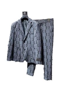 Designer Mens Blazers Paris Jacquard Fabric Double Letters Autumn Luxury Outwear Coat Slim Fit Casual Print Womens Fashion Dress Suit Pants M-3XL