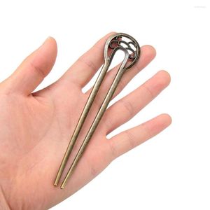 Unghie finte Fashion Bronze Vintage Clip Metallic Metal Stick Strumenti per lo styling curvi Fork Pin