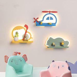 Lampa ścienna sypialnia oświetlenie nowoczesne lampy LED do dziecka nocnego lampy wewnętrzne Wandlamp Luminaire Niedźwiedź słonia kształt żelaza