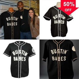 XFLSP Glamitness Babe Ruth Bustin 'Babes Baseball Shirt 1927 Home Black Jersey Custom Men Women Youth Baseball tröjor Alla namn och nummer dubbelsömda