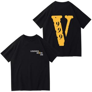 v solitário Mens T-shirts designer para homens manga curta impressão camisas Famosas marcas VLONE Designers Homens Roupas de algodão puro mulheres Hip Hop Streetwear camisetas Y1