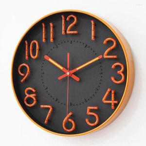 Zegary ścienne nordyckie ciche zegar nowoczesny salon LUMINOUS Luksusowy kuchnia stylowy Orologio Da Parete Decor WK50WC