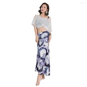 Stage Wear Thailand/India/Arab Dancer Skirt Women Sexy Belly Dance Suit Off The Shoulder Top And Printing Female Show Costume