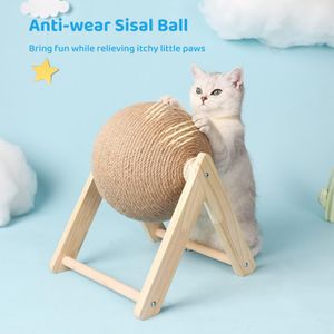 Scratchers gato arranhando bola brinquedo kitten sisal corda bola trituramento pata brinquel