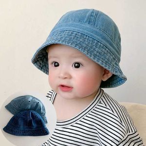 Hårtillbehör Cowboy Baby Bucket Hat Soft Summer Boys Girls Sun Kids Beach Cap Children Fisherman Caps Gorras