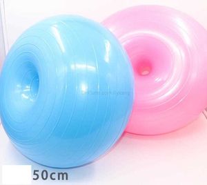 hot fashion donut yoga balls Explosion Proof Fitness Exercise Ball Health Sports Gym Durable apple shape Ball Pilates Ball