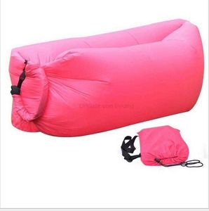 Snabbt uppblåsbar camping soffa bärbar utomhus vattentät nylon soffas strand luftstol lounge soffa lat säng vandring sovsäck