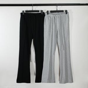 メンズパンツ2023 Vujade Kenijima Sweatpants男性女性高品質のテリークロスストレートカジュアルドローストリングマイクロトランペットスポーツズボン