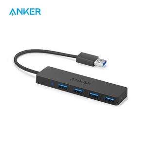 Hubs Anker USB Hub 3 0 4Port Ultra Slim Data Hub för MacBook Air Mac Pro Tablet Imac Laptop Notebook PC USB Flash Drives