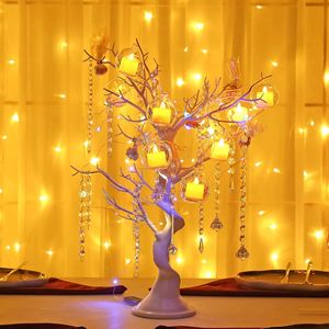 75 cm de altura com cristal pendurado com vela e suporte)Suporte de vela de acrílico dourado de luxo Mais recente design Candleholder Wedding Centerpiece 964