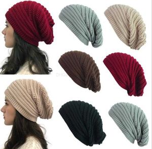 men women slouch crochet warm baggy beret beanies outdoor sports ears proection warmer cap hat ski snow hats