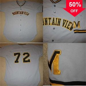 XFLSP GLamit Mountain View High School #72 Gra baseballowa Zużyta koszulka 100% zszytych niestandardowych koszul baseballowych