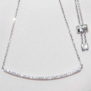 Hänghalsband strängar strängar mode s925 sterling silver halsband kvinnors diamantlinje krage kedja enkla smycken temperament anti-allergi ins