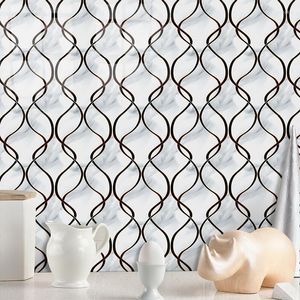 Wall Stickers 12Styles Color Grid Mosaic Tile For Bathroom Kitchen Background Decoration Self-Adhesive PVC Waterproof Wallpaper