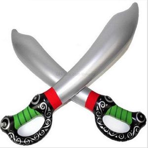 Zabawny Halloween Cosplay Costume Children Props Inflatible Pirate Captain Jack Sparrow Knife Baby Big Air Inflation Toy Festival Decor