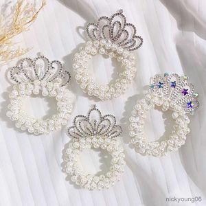 Accessori per capelli Corona per bambini Copricapo Testa da principessa Corde Nuove ragazze Perline Fiori Orecchie di gatto Elastico perlato