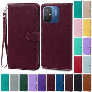 For Redmi 12C Case Soft Silicone Leather Wallet Flip Phone Cover Redmi12C 12 C Fundas Coque