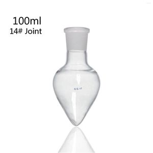 100ml Pear Shaped Boiling Flask With 14# Joint 3.3 Borosilicate Glass Heat Resistant Rotary Evaporator Flask- Pack